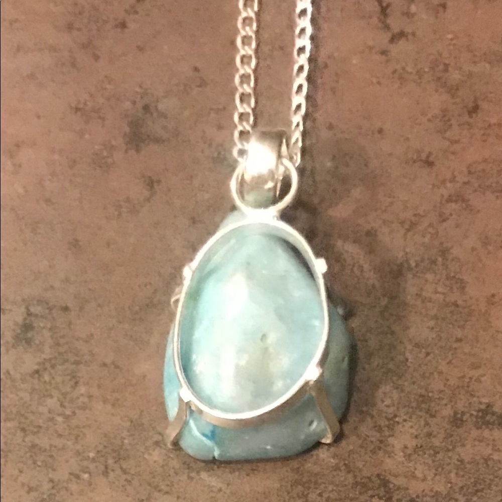 Turquoise stone on a chain